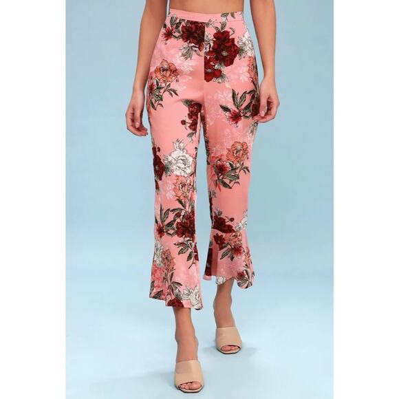 BB Dakota Isabelle Ruffle Hem Pant Sugar Coral Size 4 - Picture 6 of 13
